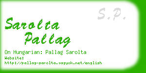 sarolta pallag business card